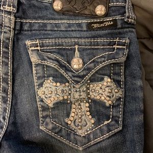Girls Distressed Boot-Cut Miss Me Jeans